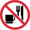 NMC ISO230AP-LABEL, GRAPHIC FOR NO EATING OR DRINKING, 2IN DIA, PS VINYL (PAK OF 10)