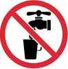 NMC ISO231AP-LABEL, GRAPHIC FOR NO DRINKING WATER, 2IN DIA, PS VINYL (PAK OF 10)