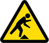 NMC ISO237AP-LABEL, GRAPHIC FOR TRIPPING HAZARD, 2IN DIA, PS VINYL (PAK OF 10)