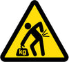 NMC ISO240AP-LABEL, GRAPHIC FOR LIFTING HAZARD, 2IN DIA, PS VINYL (PAK OF 10)
