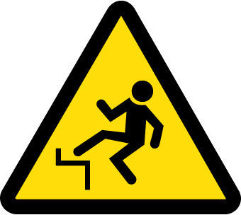 NMC ISO241AP-LABEL, GRAPHIC FOR STEP OFF HAZARD, 2IN DIA, PS VINYL (PAK OF 10)