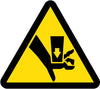 NMC ISO244AP-LABEL, GRAPHIC FOR CRUSH HAZARD, 2IN DIA, PS VINYL (PAK OF 10)