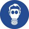 NMC ISO407AP-LABEL, GRAPHIC FOR WEAR RESPIRATORY PROTECTION, 4IN DIA, PS VINYL (PAK OF 5)