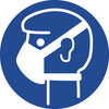 NMC ISO408AP-LABEL, GRAPHIC FOR WEAR MASK, 4IN DIA, PS VINYL (PAK OF 5)