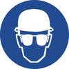 NMC ISO410AP-LABEL, GRAPHIC FOR WEAR HEAD AND EYE PROTECTION, 4IN DIA, PS VINYL (PAK OF 5)