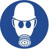NMC ISO412AP-LABEL, GRAPHIC FOR WEAR RESPIRATORY & HEAD PROTECTION, 4IN DIA, PS VINYL (PAK OF 5)