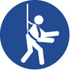 NMC ISO413AP-LABEL, GRAPHIC FOR WEAR SAFETY HARNESS, 4IN DIA, PS VINYL (PAK OF 5)