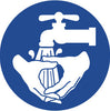 NMC ISO417AP-LABEL, GRAPHIC FOR WASH HANDS, 4IN DIA, PS VINYL (PAK OF 5)