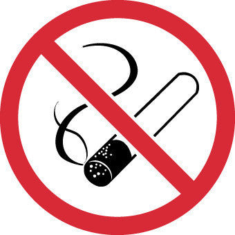 NMC ISO419AP-LABEL, GRAPHIC FOR NO SMOKING, 4IN DIA, PS VINYL (PAK OF 5)