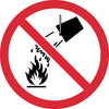NMC ISO421AP-LABEL, GRAPHIC FOR DO NOT EXTINGUISH WITH WATER, 4IN DIA, PS VINYL (PAK OF 5)