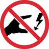 NMC ISO424AP-LABEL, GRAPHIC FOR DO NOT TOUCH ELECTRICAL HAZARD, 4IN DIA, PS VINYL (PAK OF 5)