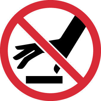 NMC ISO425AP-LABEL, GRAPHIC FOR DO NOT TOUCH SURFACE, 4IN DIA, PS VINYL (PAK OF 5)