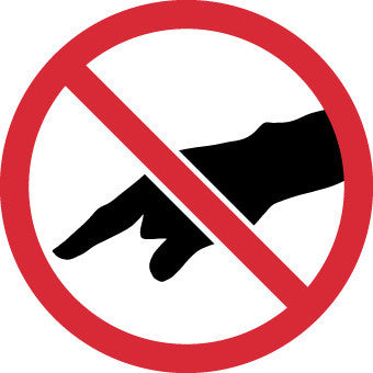 NMC ISO428AP-LABEL, GRAPHIC FOR DO NOT TOUCH, 4IN DIA, PS VINYL (PAK OF 5)