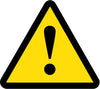NMC ISO436AP-LABEL, GRAPHIC FOR NO GENERAL WARNING HAZARD, 4IN DIA, PS VINYL (PAK OF 5)