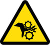 NMC ISO448AP-LABEL, GRAPHIC FOR GEAR ENTANGLEMENT HAZARD, 4IN DIA, PS VINYL (PAK OF 5)