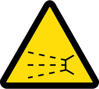 NMC ISO452AP-LABEL, GRAPHIC FOR SPLASH HAZARD, 4IN DIA, PS VINYL (PAK OF 5)