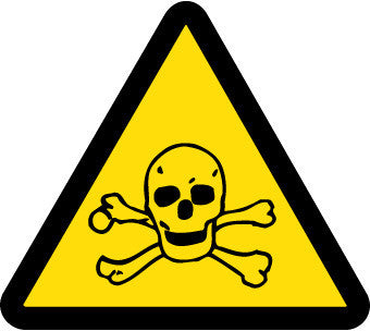 NMC ISO453AP-LABEL, GRAPHIC FOR TOXIC HAZARD, 4IN DIA, PS VINYL (PAK OF 5)