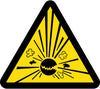 NMC ISO464AP-LABEL, GRAPHIC FOR EXPLOSIVES HAZARD, 4IN DIA, PS VINYL (PAK OF 5)