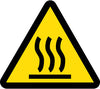 NMC ISO466AP-LABEL, GRAPHIC FOR HEATED /  HOT SURFACE HAZARD, 4IN DIA, PS VINYL (PAK OF 5)