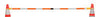 JBC RCB10OW 6' - 10' Orange And White Plastic Reflective Retractable Cone Bar With Engineer Grade Reflective Tape (For Use With PVC Traffic Cones And Delineators)  (1/EA)