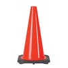 JBC RS45015C 18" Orange PVC Revolution Series 1-Piece Traffic Cone With Black Base  (1/EA)