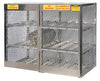 Justrite 23004  60'' X 49 1/2'' X 32'' Aluminum Horizontal 12 Cylinder Storage Locker With (2) Manual Close Doors And (4) Shelves (For Flammables) (1/EA)