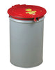 Justrite 26753  Red Steel Self-Latching Drum Cover With Gasket And Vent (For 55 Gallon Drums) (1/EA)