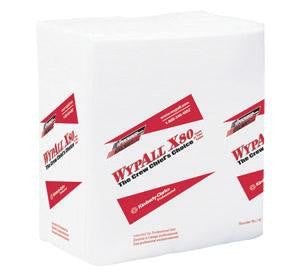 Kimberly-Clark 41026 12 1/2" X 14.4" White WYPALL X80 1/4 Fold Towels (50 Per Package)  (4/BX)