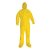 Kimberly-Clark 00685 Professional 2X Yellow KleenGuard 1.5 mil Polpropylene Polyethylene A70 Level B/C Chemical Protection Coveralls With Hood, Boots And Elastic Wrists  (1/EA)