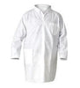 Kimberly-Clark 10029 Professional Large White KLEENGUARD A20 MICROFORCE SMS Fabric Disposable Breathable Particle Protection Lab Coat With Snap Front Closure (25 Per Case)  (1/EA)