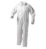 Kimberly-Clark 38918 Professional Large White KLEENGUARD A35 Microporous Film Laminate Disposable Liquid And Particle Protection Shell Coveralls With Front Zipper Closure (25 Per Case)  (25/EA)