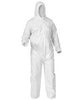 Kimberly-Clark 38941 Professional 2X White KLEENGUARD A35 Microporous Film Laminate Disposable Liquid And Particle Protection Hooded Coveralls With Front Zipper Closure (25 Per Case)  (25/EA)