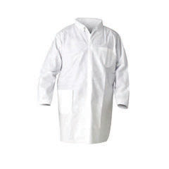 Kimberly-Clark 40049 Professional 2X White KLEENGUARD A20 MICROFORCE SMS Fabric Disposable Breathable Particle Protection Lab Coat With Snap Front Closure (25 Per Case)  (1/EA)