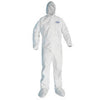 Kimberly-Clark 41517 Professional 2X White KLEENGUARD A45 Disposable Breathable Liquid And Particle Protection Coveralls With Front Zipper Closure, Attached Respirator Fit Hood, Elastic Ankles And Elastic Wrists  (25/EA)