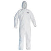 Kimberly-Clark 44323 Professional Large White KLEENGUARD A40 Microporous Film Laminate Disposable Breathable Liquid And Particle Protection Coveralls With Front Zipper Closure (25 Per Case)  (1/EA)