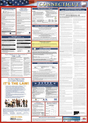 NMC LLP-CT-LABOR LAW POSTER, CONNECTICUT, 39X27 (1 EACH)
