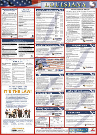 NMC LLP-LA-LABOR LAW POSTER, LOUISIANA, 39X27 (1 EACH)