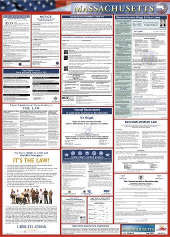 NMC LLP-MA-LABOR LAW POSTER, MASSACHUSETTS, 39X27 (1 EACH)