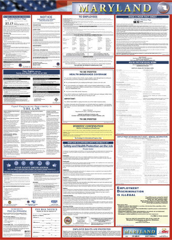NMC LLP-MD-LABOR LAW POSTER, MARYLAND, 39X27 (1 EACH)