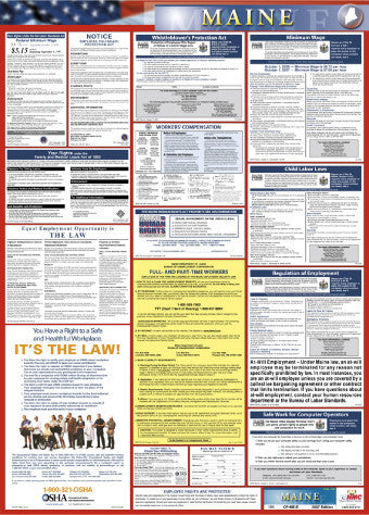 NMC LLP-ME-LABOR LAW POSTER, MAINE, 39X27 (1 EACH)