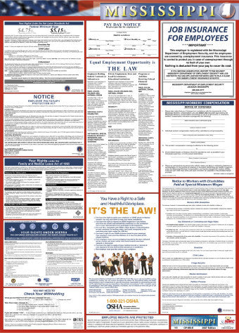 NMC LLP-MS-LABOR LAW POSTER, MISSISSIPPI, 39X27 (1 EACH)