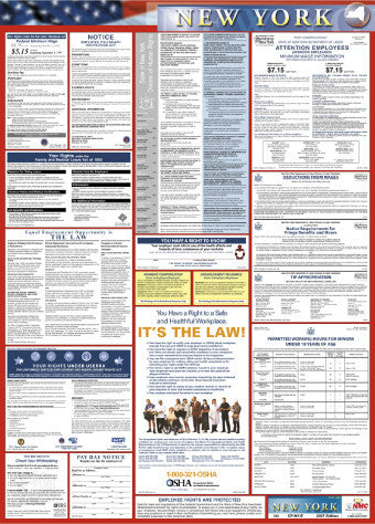 NMC LLP-NY-LABOR LAW POSTER, NEW YORK, 39X27 (1 EACH)