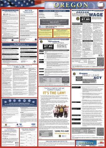 NMC LLP-OR-LABOR LAW POSTER, OREGON, 39X27 (1 EACH)