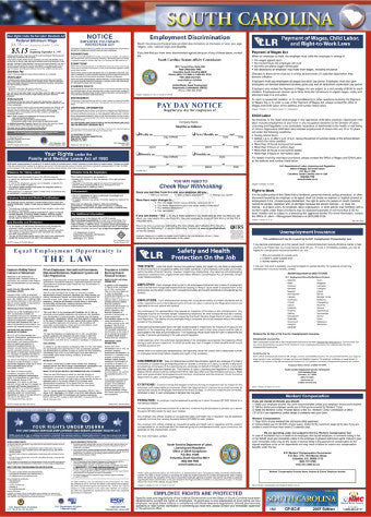 NMC LLP-SC-LABOR LAW POSTER, SOUTH CAROLINA, 39X27 (1 EACH)