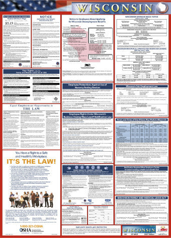 NMC LLP-WI-LABOR LAW POSTER, WISCONSIN, 39X27 (1 EACH)