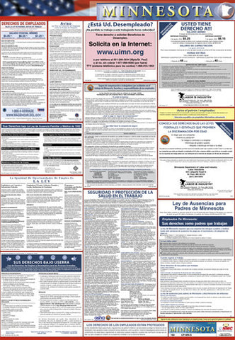 NMC LLPS-MN-LABOR LAW POSTER, MINNESOTA (SPANISH), 39X27 (1 EACH)