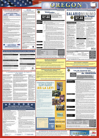 NMC LLPS-OR-LABOR LAW POSTER, OREGON (SPANISH), 39X27 (1 EACH)
