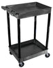 NMC LN112-CART, 2 SHELF, CASTERS, BLACK, 24X18X36, 300LB CAPACITY, HIGH DENSITY POLYETHYLENE (1 EACH)