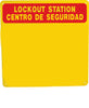 NMC LOBYBI-LOCKOUT CENTER, BILINGUAL, RED/YELLOW, BACKBOARD WITH HOOKS, 14X14 (1 EACH)