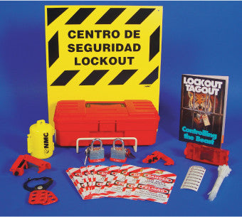 NMC LORK2BI-LOTO,ELECTRICAL LOCKOUT BILINGUAL, BACKBOARD AND RACK, 16X14 (1 EACH)
